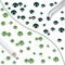 6400pcs Emerald & Peridot Hotfix Rhinestones – Mixed Sizes, Flatback Crystal Gems with Tweezers & Rhinestone Pen